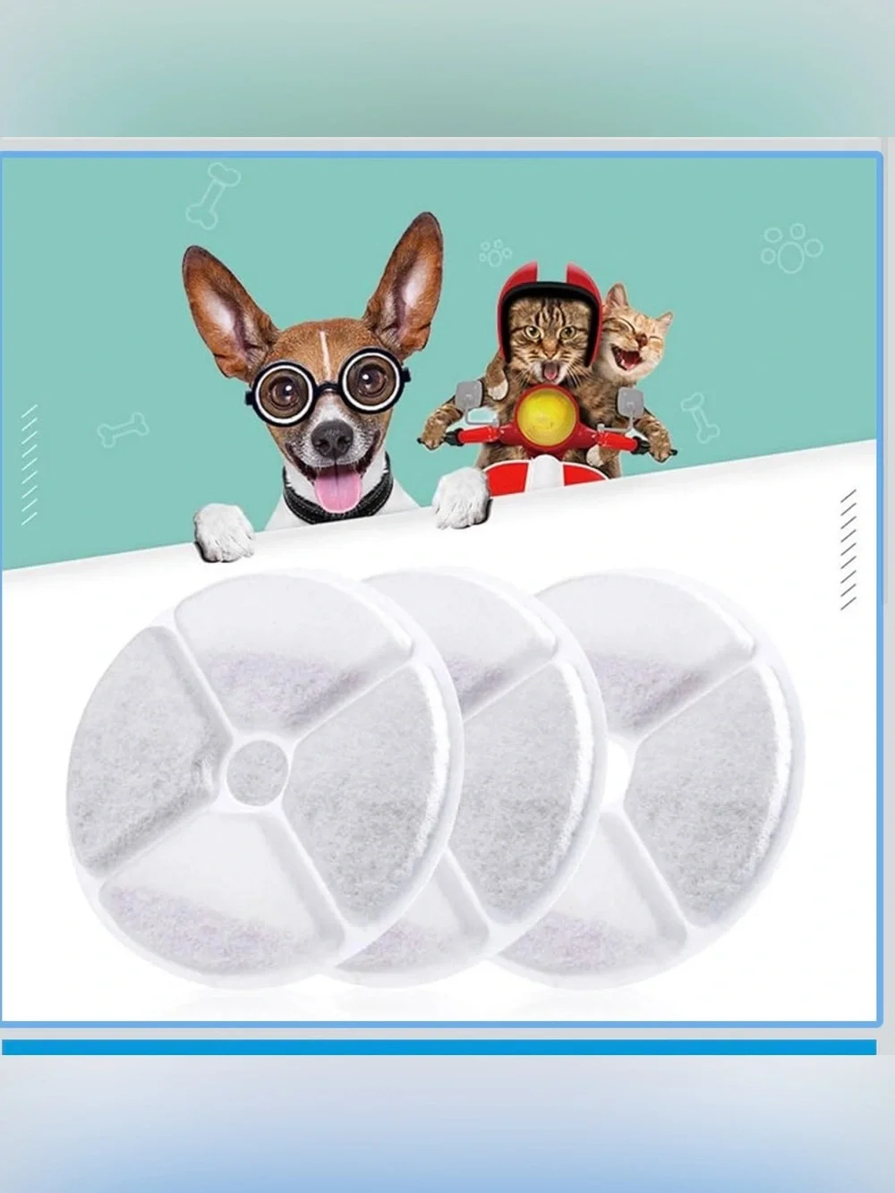 10-Pack Pet Fountain Replacement Filters - Brown Box